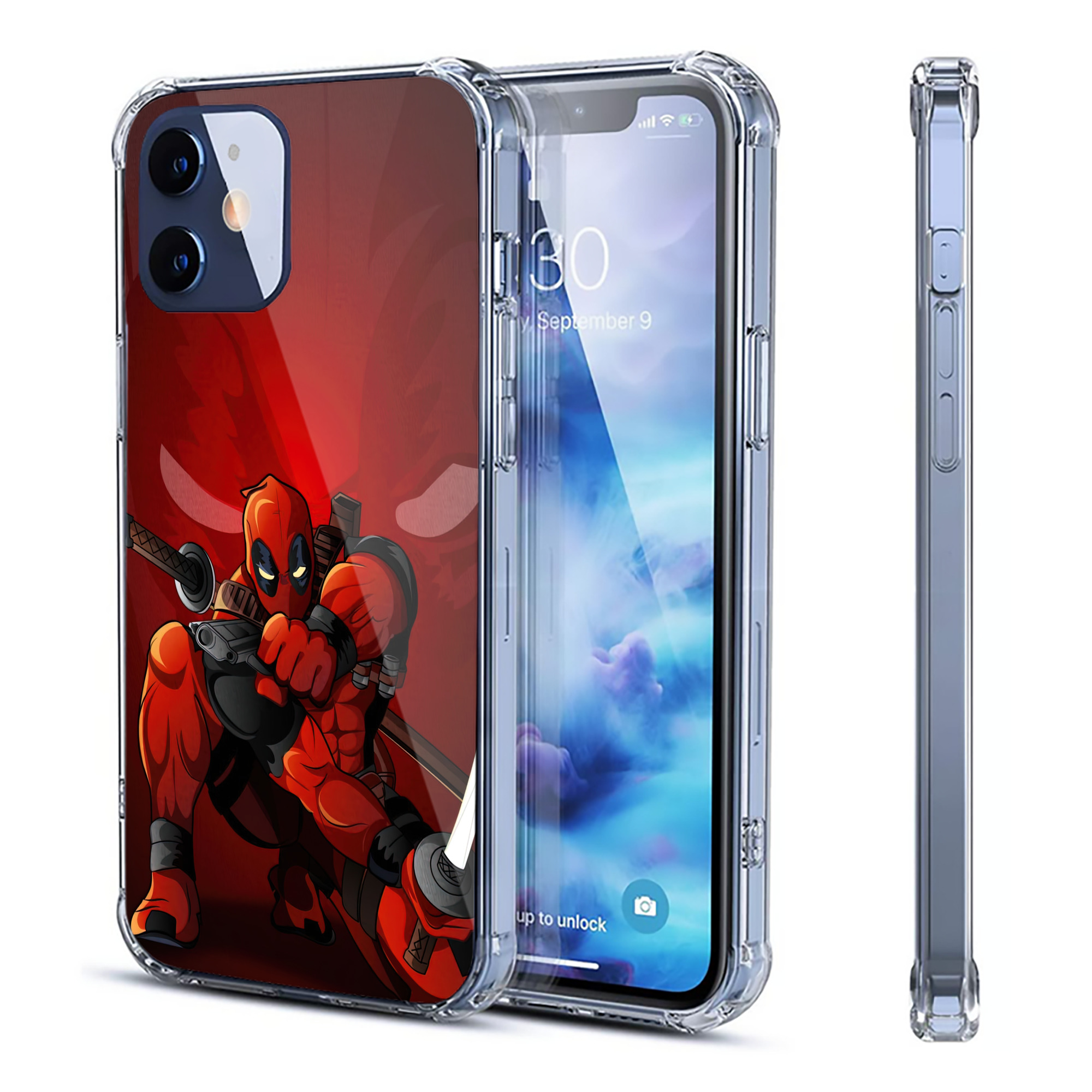 （画像用） Deadpool デッドプール 【iPhone 12シリーズ対応】透明スマホケース（クリアソフトケース）